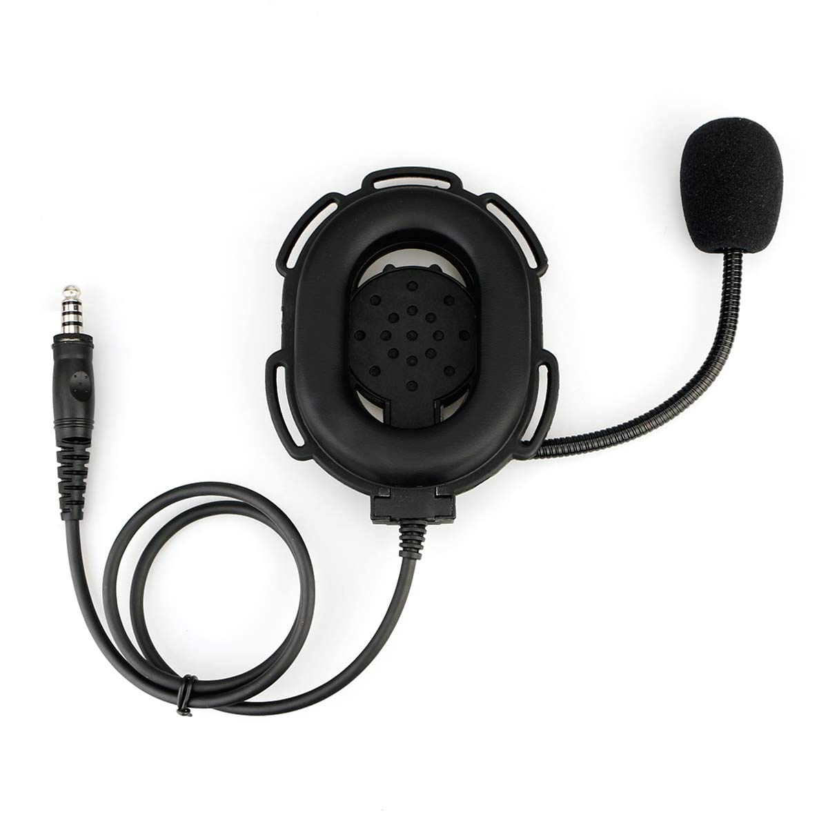 Retevis Tactical Military Headset with Mic - Walkie Talkie Headset Compatible with RT21 H-777 RT68 RT85 RT86 & Baofeng UV-5R 5RM BF-F8HP Samcom Radios - 2 Way Radio Headset for Airsoft, Hunting, Security & Outdoor Adventures (1 Pack)