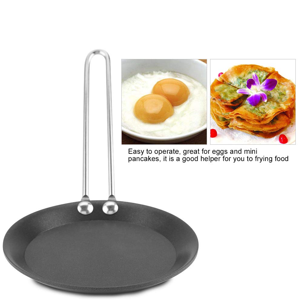Nonstick Mini Fry Pan - Small Skillet for Baking, Cooking Eggs & More - Cute Household Cookware with Steel Handle - Perfect for Breakfast, Camping & Small Kitchens