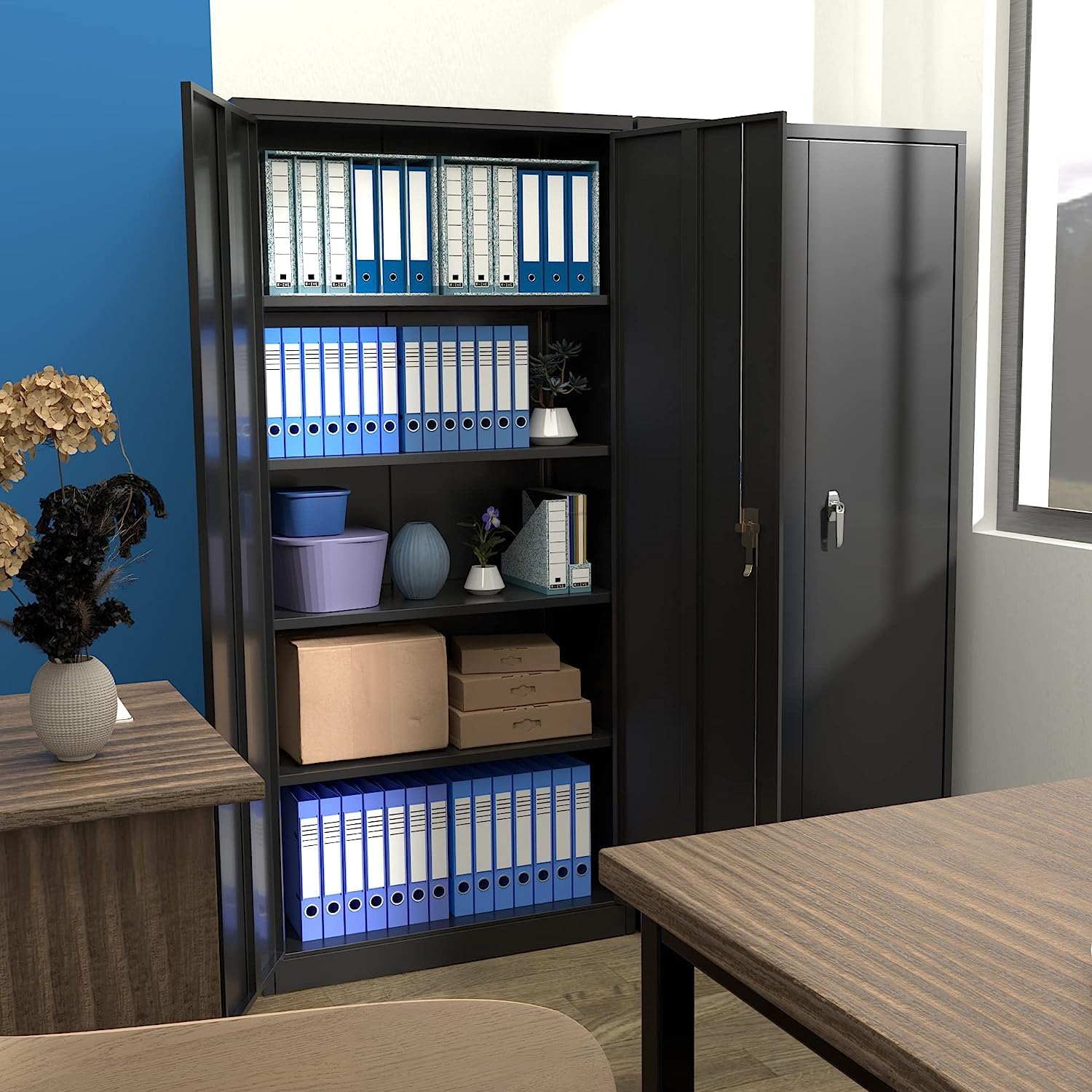 Heavy Duty Metal Storage Cabinet with Lock - 71