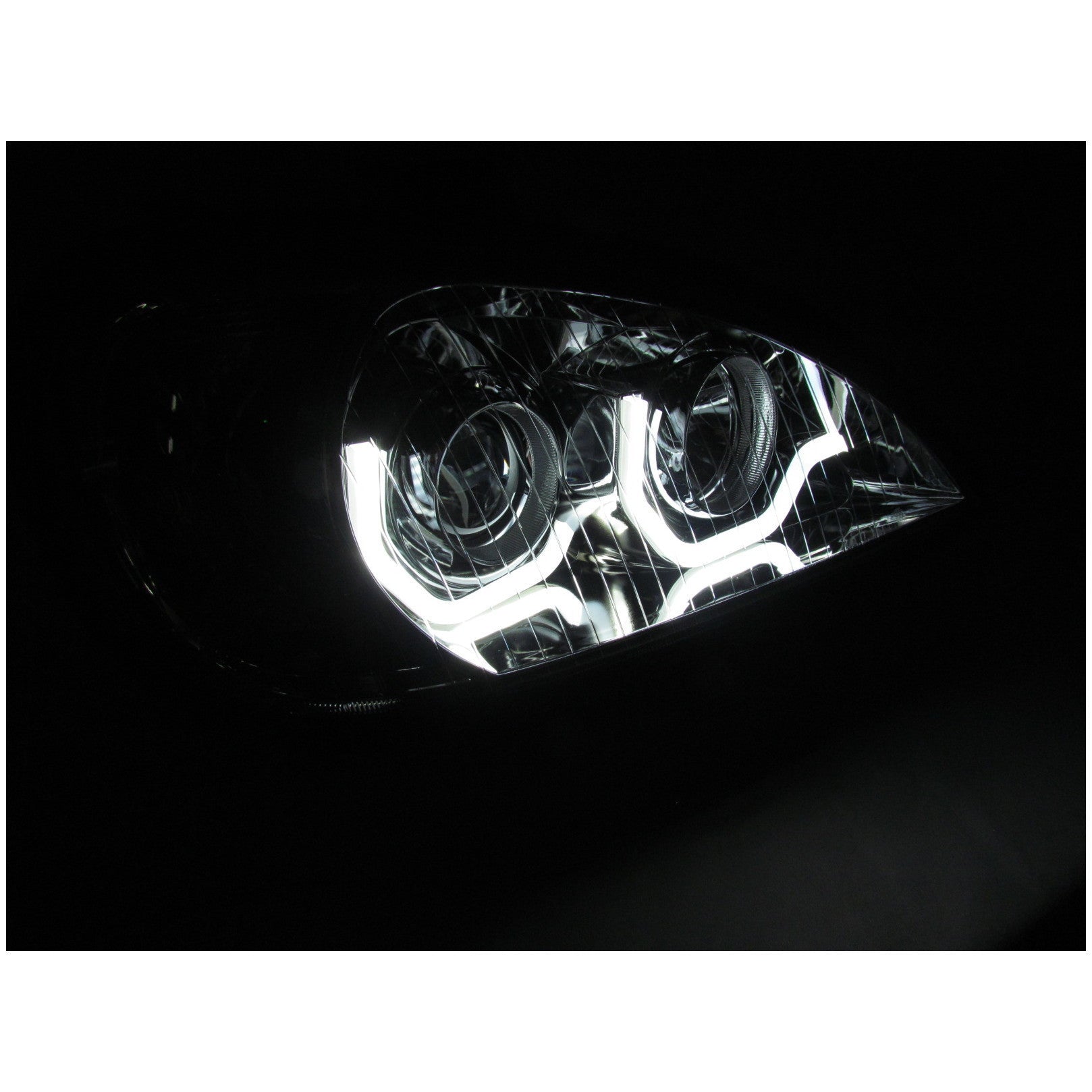 Freightliner Columbia Chrome Housing Projector Headlights - High Performance LED Headlights for Trucks | Perfect for Night Driving & Off-Road Use