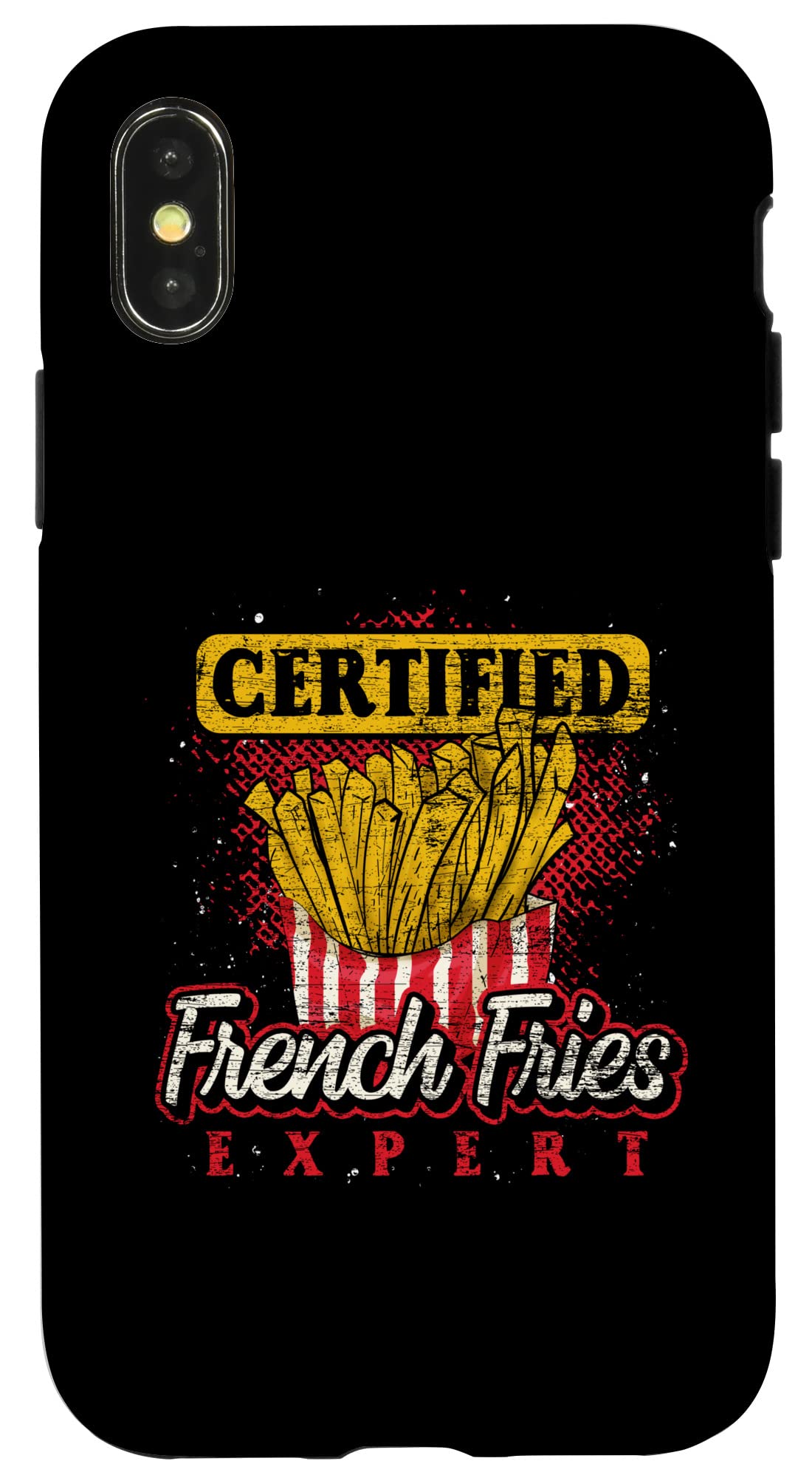 Certified Refurbished iPhone X/XS - 64GB/256GB, Unlocked Smartphone for AT&T, T-Mobile & Verizon - Premium Fast Food & French Fries Expert Case with Anti-Scratch Protection - Perfect for Food Bloggers & Restaurant Owners