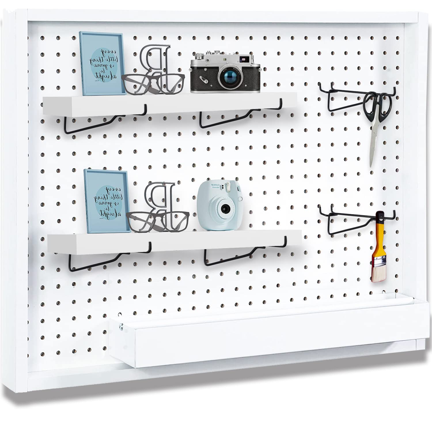 8Pcs Black Metal Pegboard Hooks - Heavy Duty 1/4