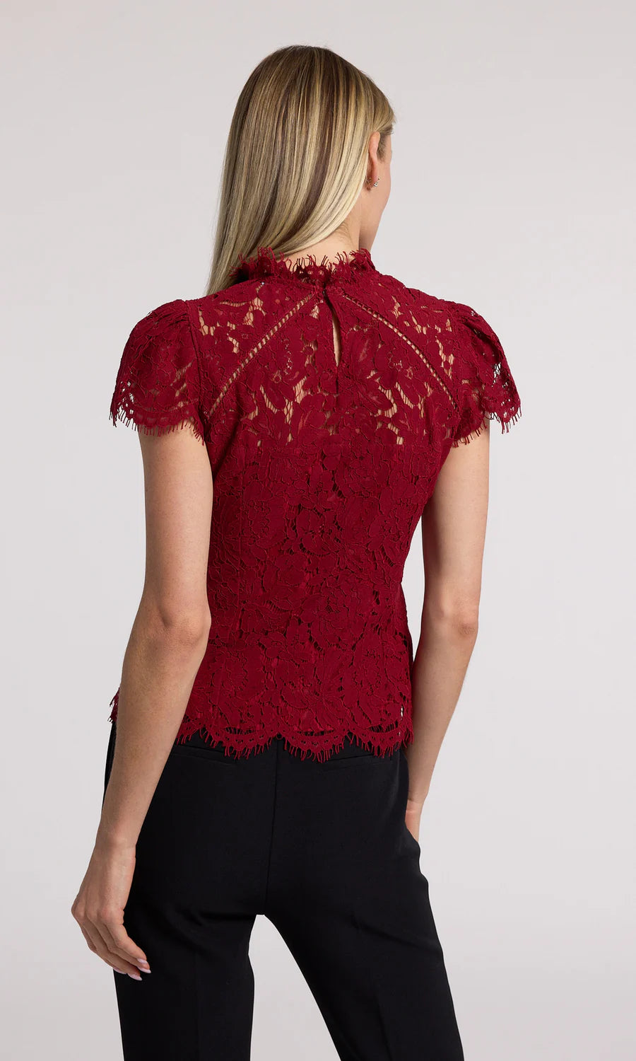 Ambrose Lace Top Scarlett - Elegant Women's Blouse for Party, Date Night & Special Occasions