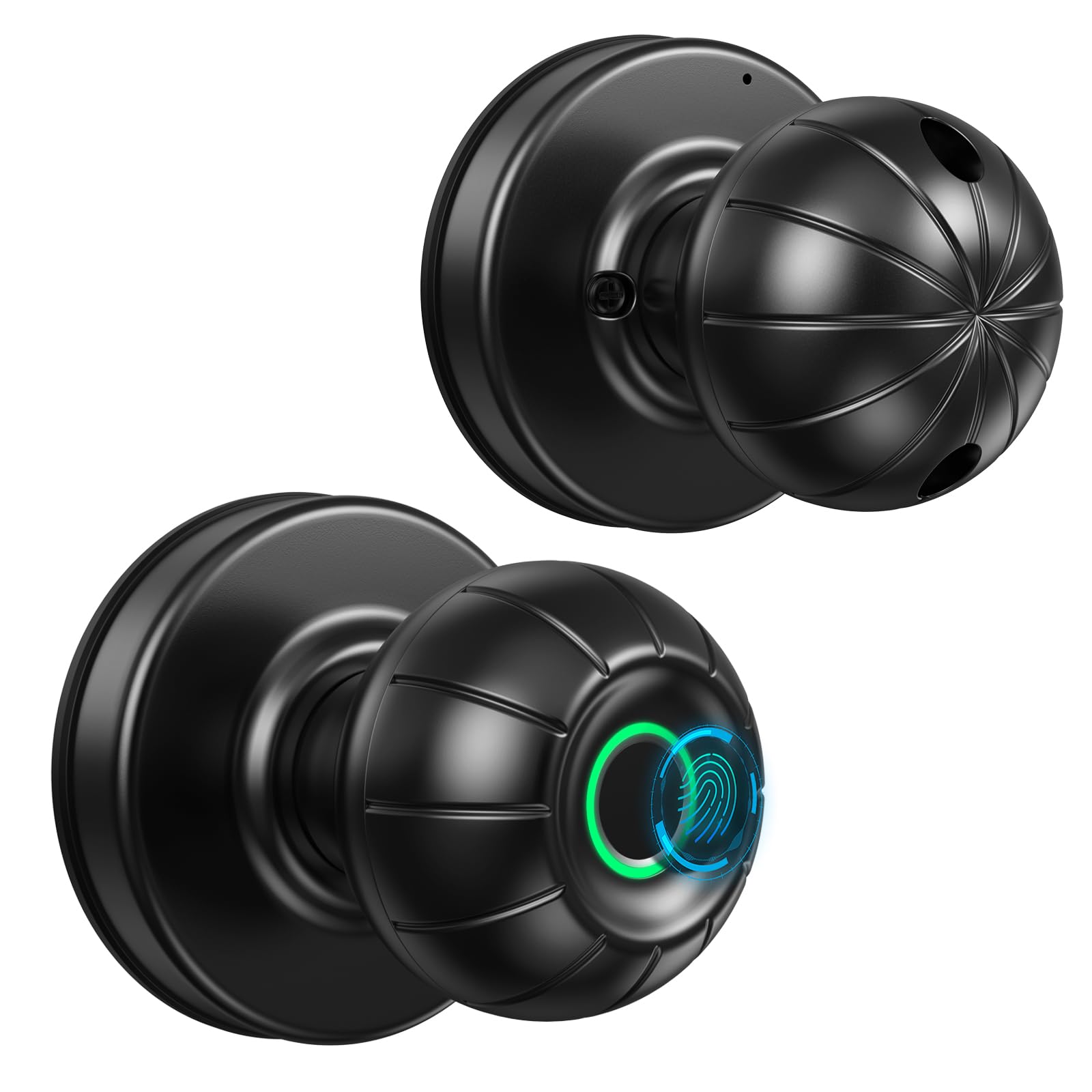 Smart Fingerprint Door Lock - Keyless Entry Biometric Door Knob for Home, Office, Hotel & Apartment | Secure Garage, Bedroom & Pantry Access | Easy Installation & Smart Home Integration