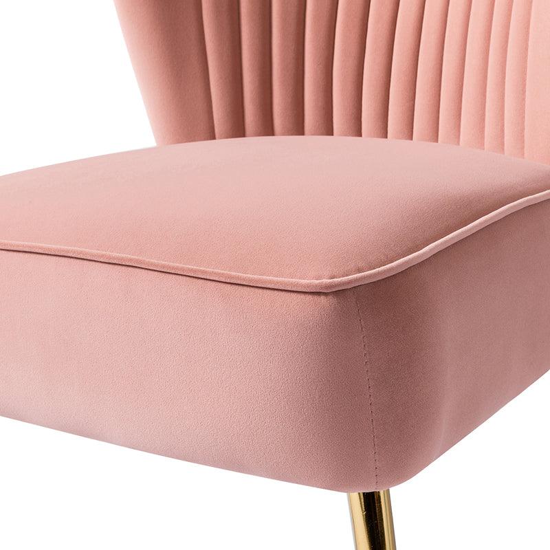 Lola Velvet Side Chair - Modern Upholstered Accent Chair for Living Room, Bedroom & Office - Soft Velvet Fabric with Sturdy Wooden Legs - Perfect for Dining, Lounge & Home Decor