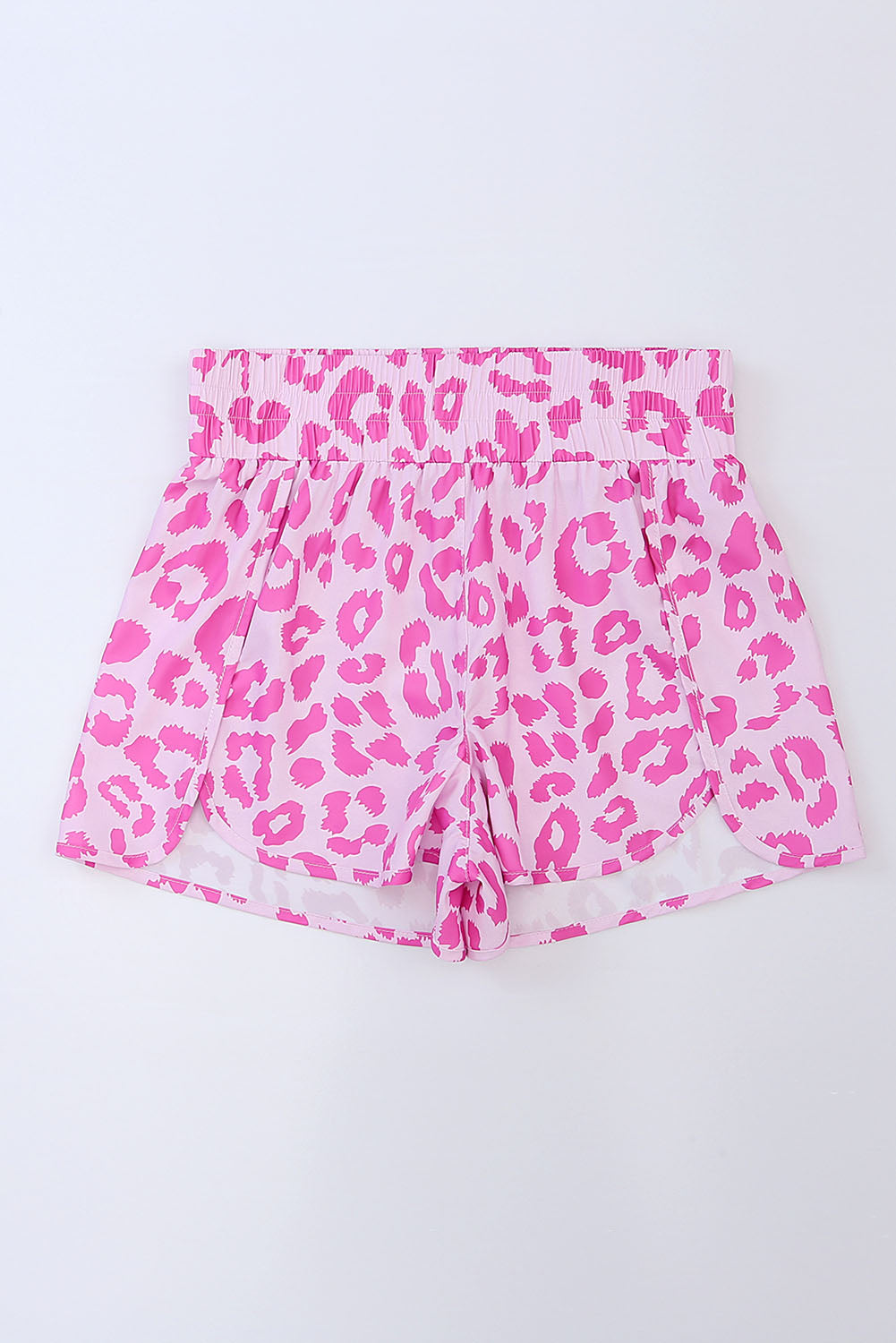 Trendy Pink Leopard Print Shorts for Women - Comfortable Summer Vacation Shorts - Perfect for Beach, Pool, and Casual Outings