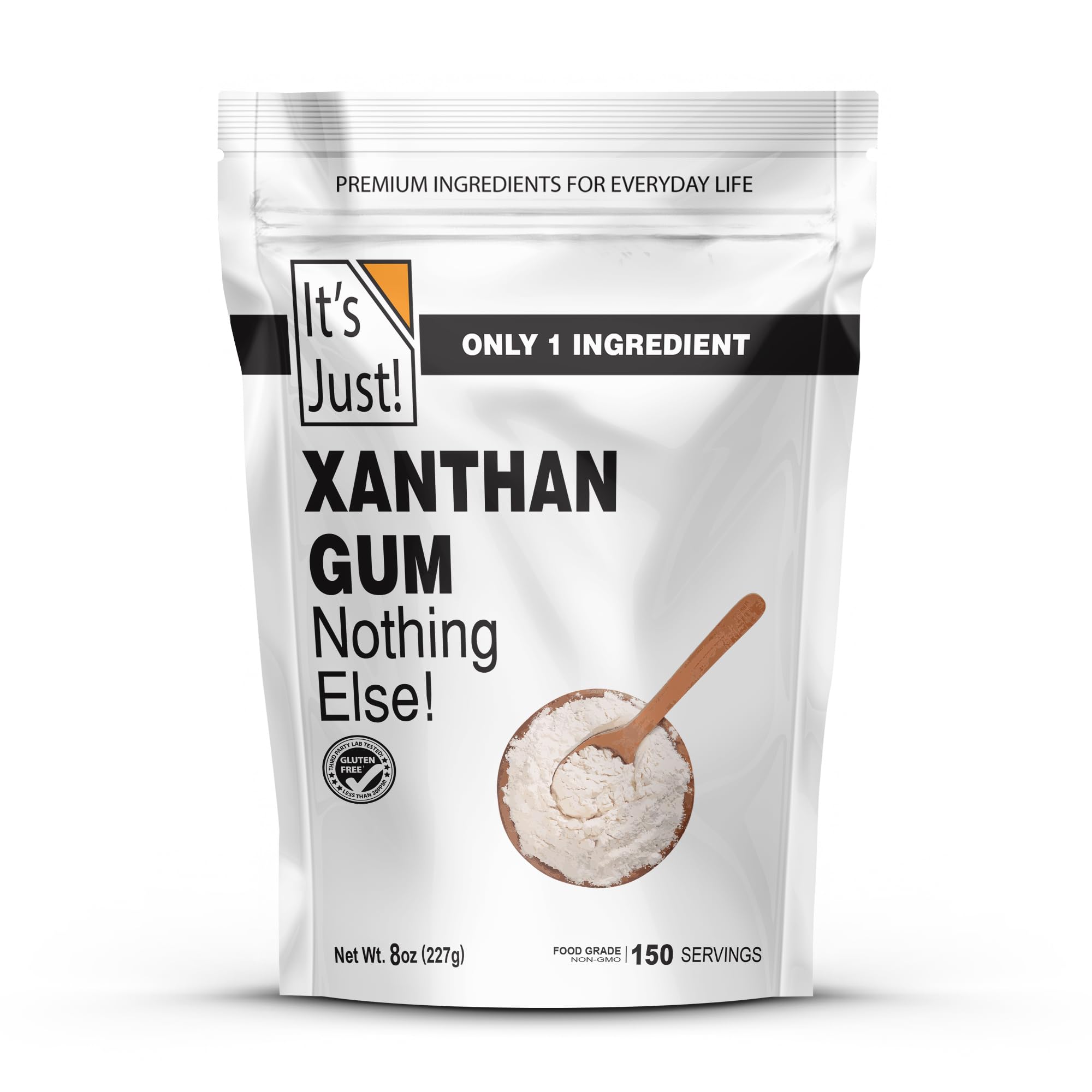 Xanthan Gum 8oz - Gluten Free, Non-GMO, Keto-Friendly Thickener for Baking, Sauces, Soups & Dressings | USA Made | Perfect for Keto Recipes, Smoothies & Homemade Cosmetics