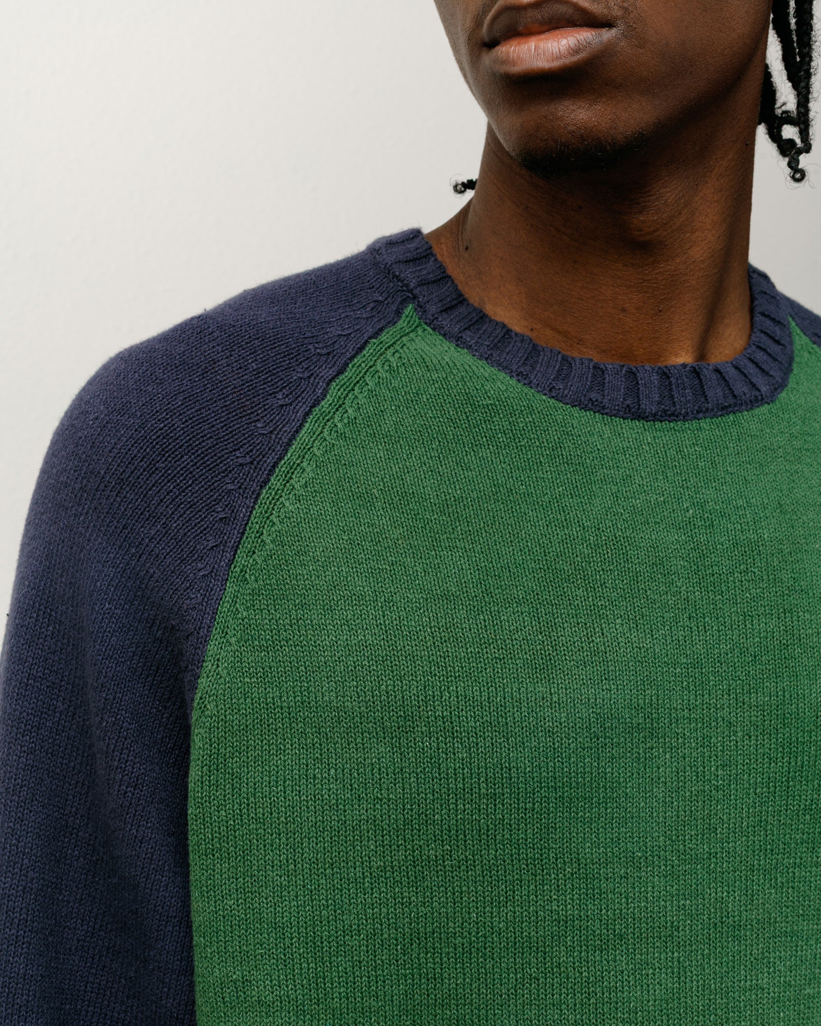 Colorblocked Raglan Knit Crew Neck Sweater - Casual Pullover for Women & Men | Perfect for Fall & Winter Layering, Outdoor Activities & Cozy Home Wear