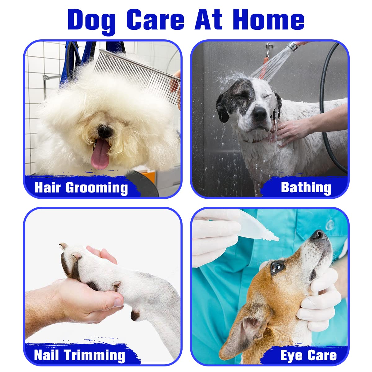 Pet Dog Grooming Hammock for Nail Trimming - Adjustable Hanging Harness for Large Dogs up to 90lbs - Includes Nail Clippers, Nail File & Pet Comb - Perfect for Stress-Free Nail Care & Grooming at Home or Vet Clinic
