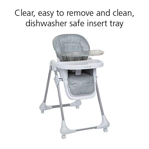 Safety 1st 3-in-1 Grow and Go High Chair for Babies & Toddlers - Adjustable Seat with Removable Tray - Convertible to Booster Seat - Birchbark Finish - Perfect for Dining, Feeding & Learning at Home