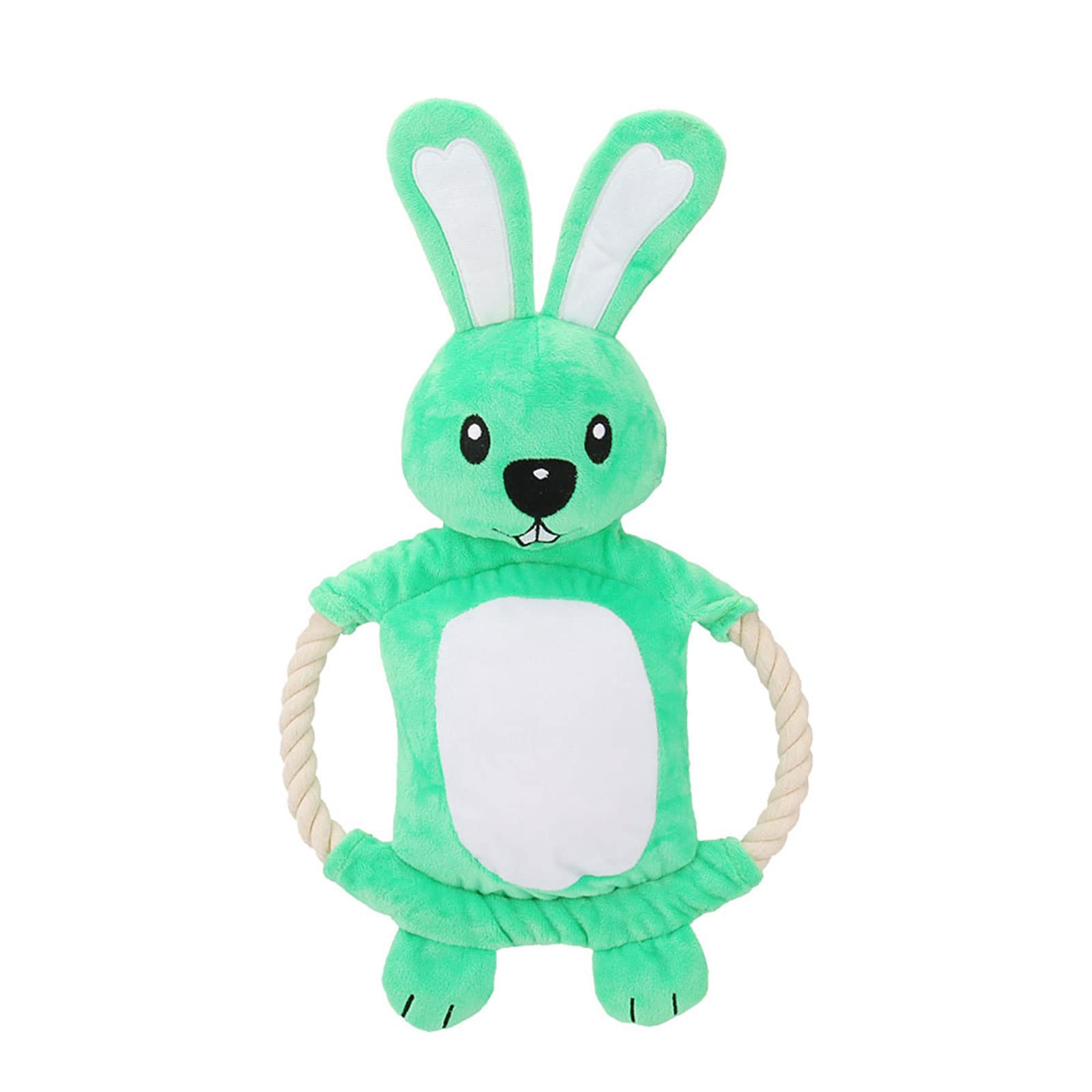 **Durable Squeaky Dog Toys - Funny Plush Rabbit Chew Toy for Small, Medium & Large Dogs - Perfect for Playtime, Training & Birthday Gifts (Green)**