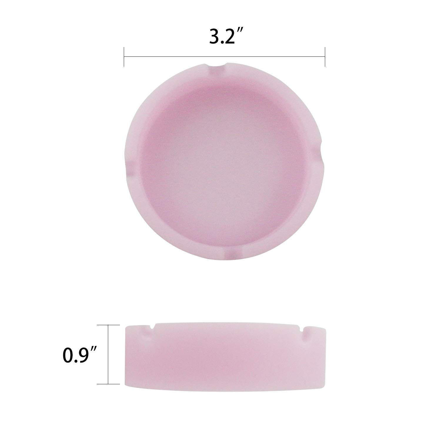 InnoLife Glow in The Dark Silicone Ashtray - Heat Resistant, Round, Luminous (3 Pack) - Perfect for Smoking, Camping, and Outdoor Use