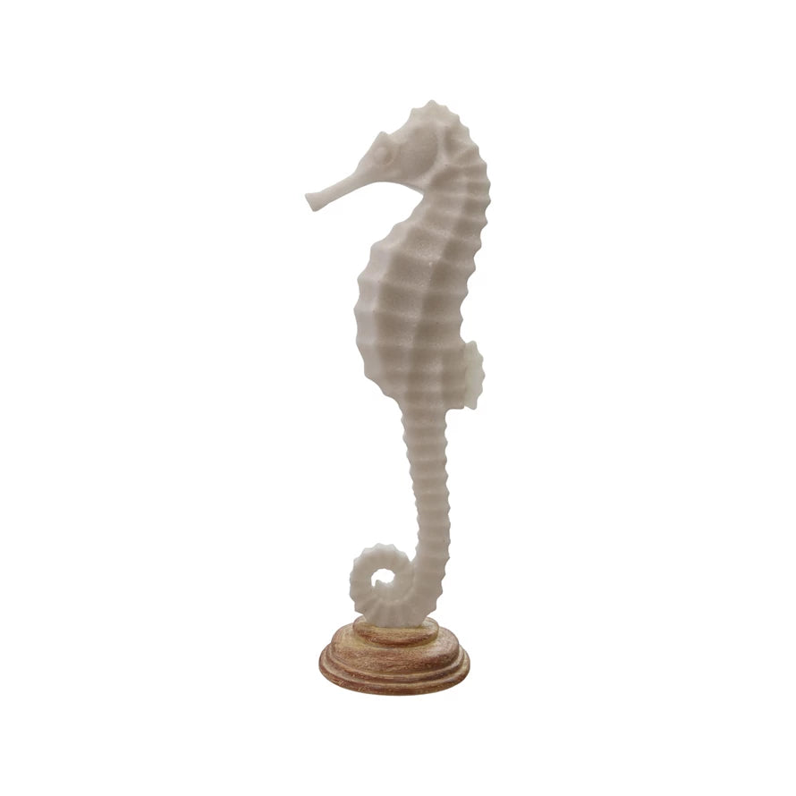 Large Resin Seahorse Decor - Handmade Ocean-Themed Sculpture for Home, Office & Beach House Decor | Perfect for Coastal, Nautical & Boho Interior Design