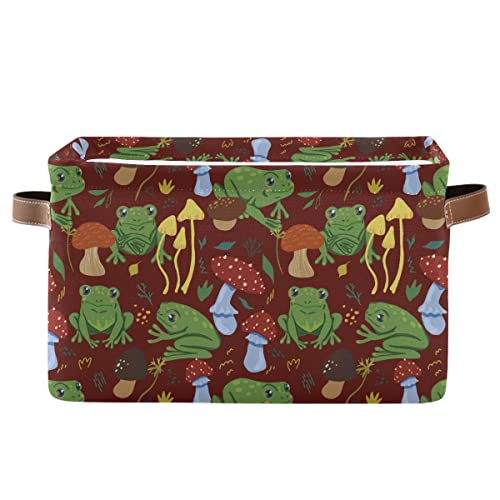 Cute Frogs And Forest Mushrooms