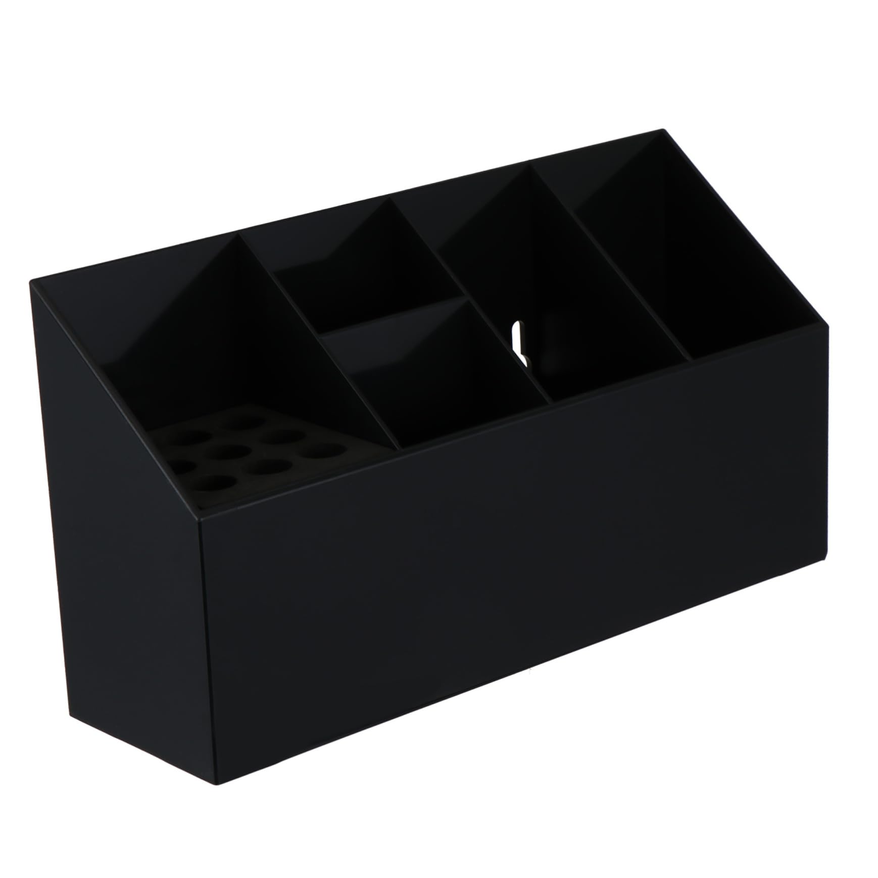 OHPHCALL Cosmetic Storage Box - Makeup Brush Organizer, Hair Brush Holder, Lipstick & Pencil Cup - ABS Plastic Beauty Display Case for Salon, Bathroom & Vanity Organization