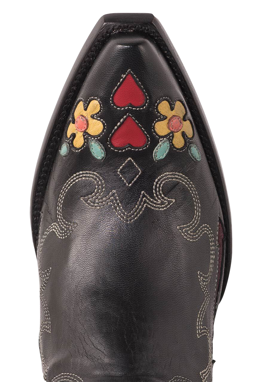 Old Gringo Double D Ranch Goat Bandit Cowgirl Boots for Women - Black Western Boots for Country Dancing, Rodeo & Cowgirl Fashion