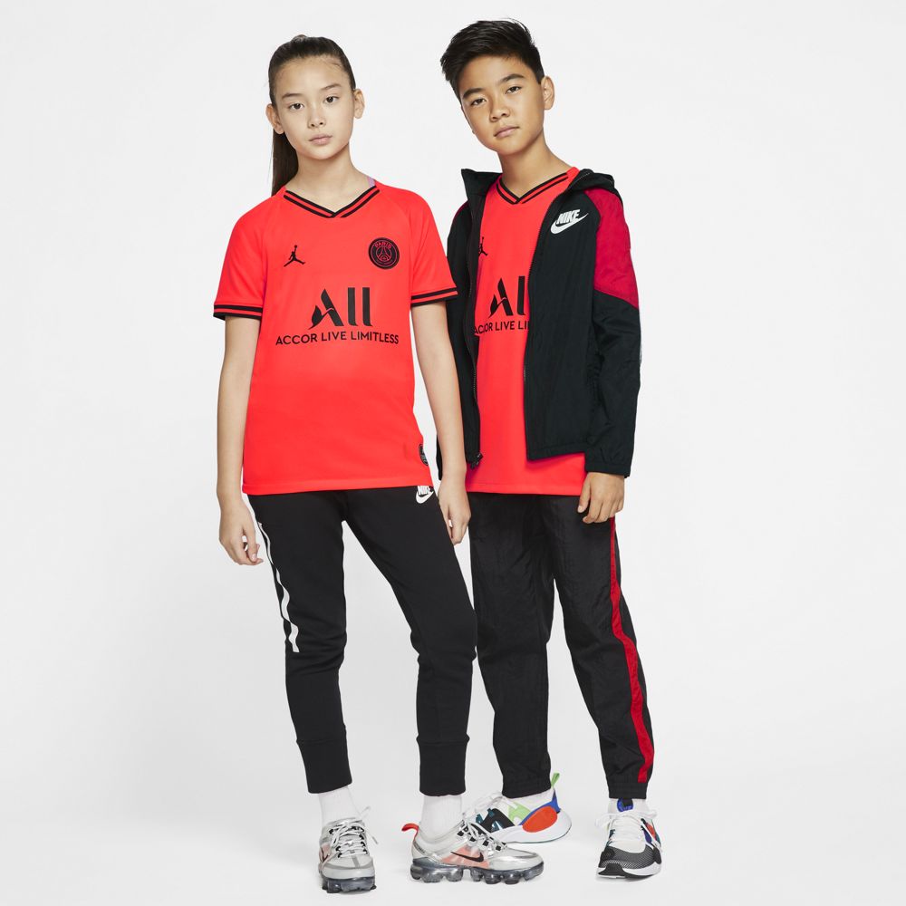 Nike Jordan x Paris Saint Germain 2019/20 Stadium Away Big Kids' Soccer Jersey - Authentic PSG Football Shirt for Youth - Perfect for Match Day, Training & Fan Support