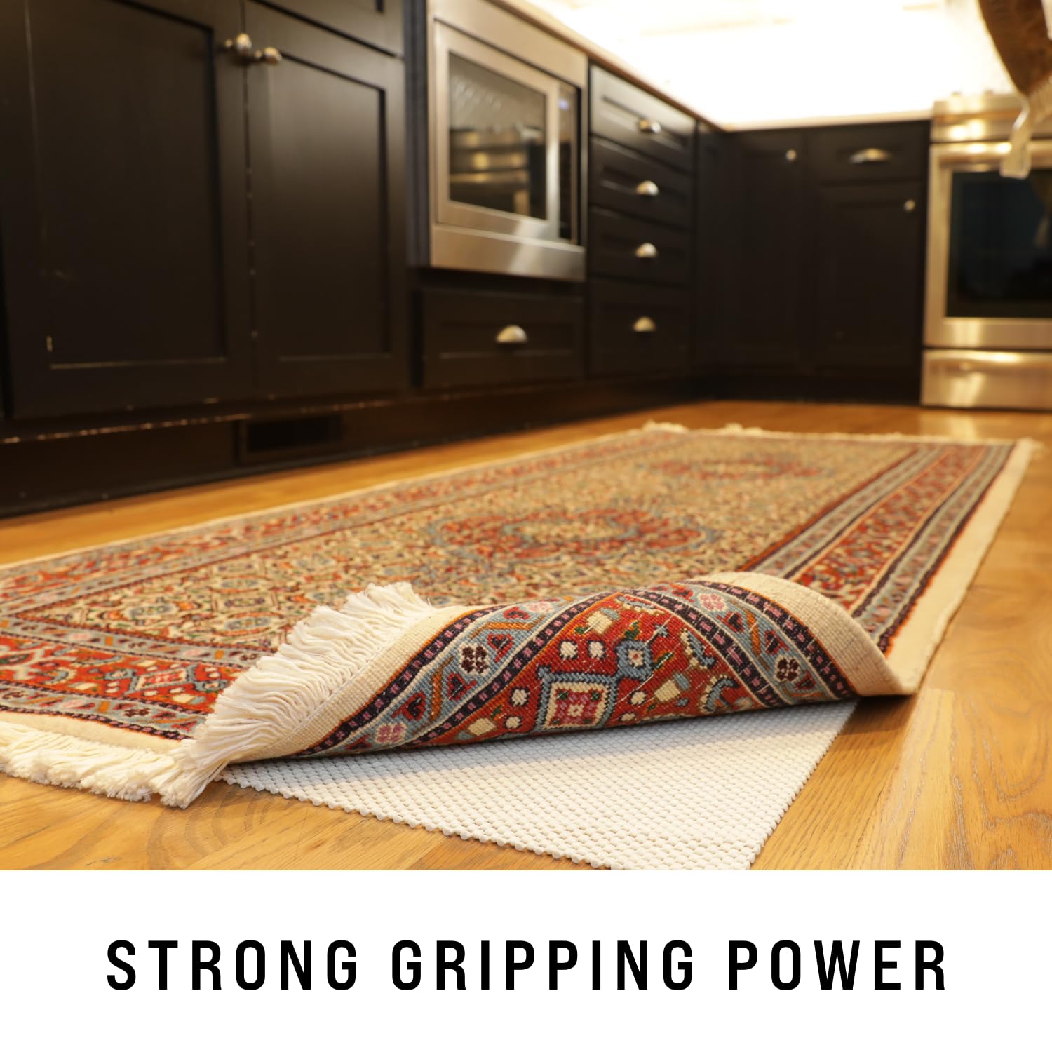 Grip-It Super Stop Non-Slip Rug Pad for Hardwood Floors - 8x10 ft Natural Cushioned Rug Underlay for Area Rugs & Runner Rugs | Perfect for Living Room, Bedroom & High Traffic Areas