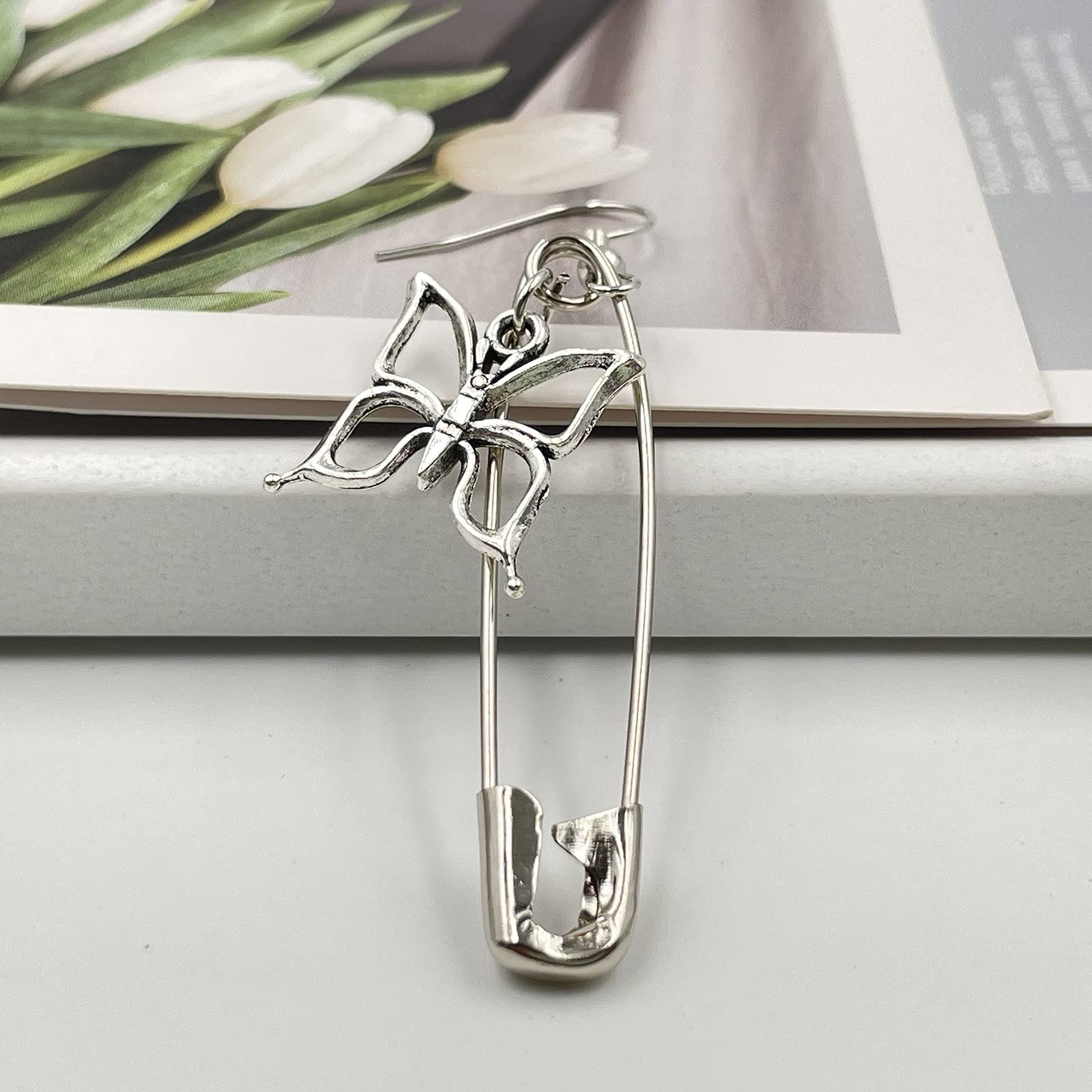 Minimalist Silver Plated Safety Pin Hoop Earrings for Women - Cartilage & Fashion Jewelry - Perfect Gift for Her | Everyday Wear, Parties & Special Occasions