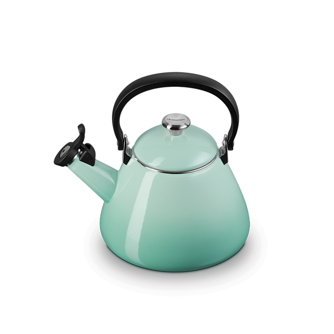 Le Creuset Sage Green 1.6 Liter Enameled Cast Iron Kettle - Perfect for Tea, Coffee & Kitchen Decor