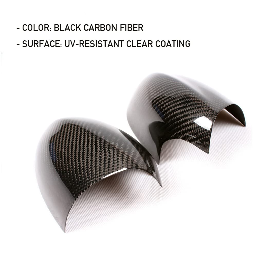 BMW E90 E92 E93 M3 Carbon Fiber Mirror Caps (2007-2012) - Direct Fit Replacement Side Door Mirror Covers for Sedan & Coupe - Enhance Style & Protection for Daily Driving & Car Shows
