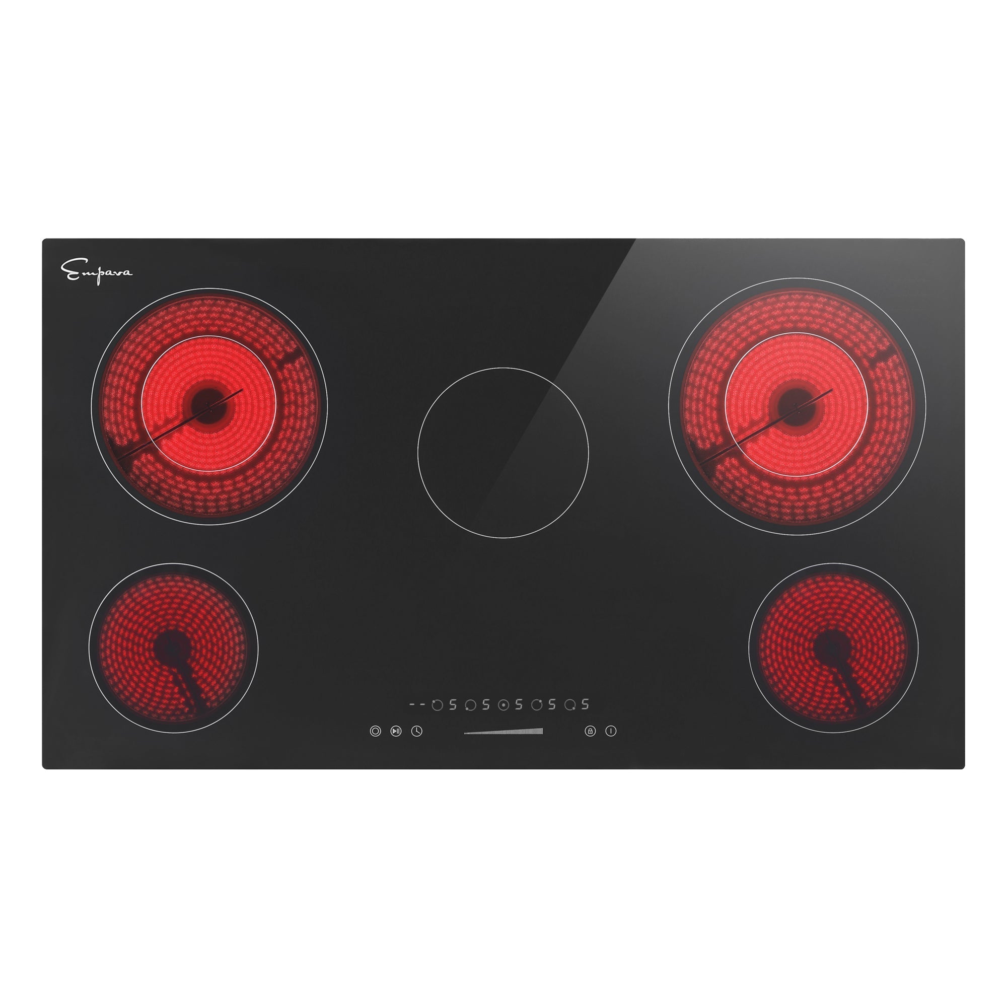 Empava 36 Inch Black Electric Radiant Cooktop - 36REC14 | Modern Kitchen Appliance for Home Cooking, Baking & Entertaining