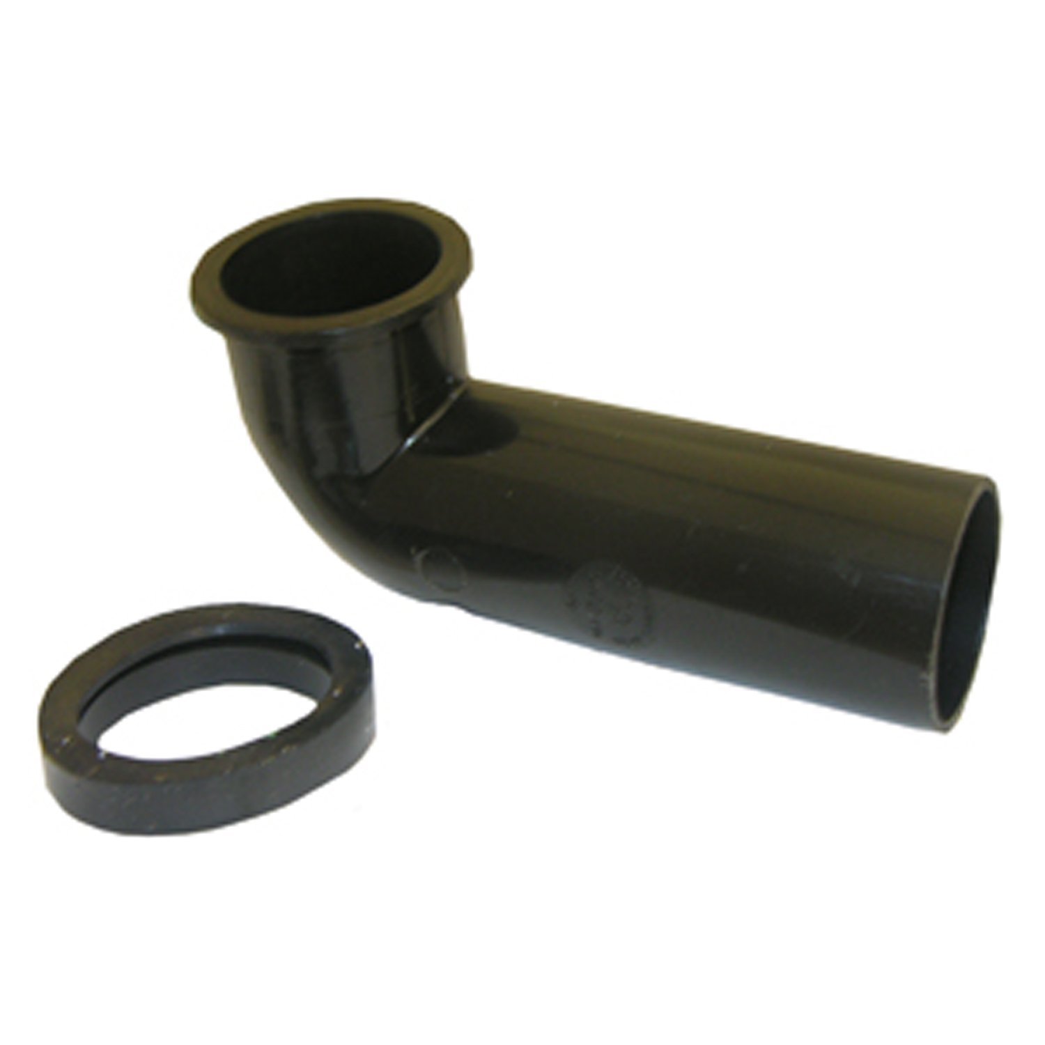 LASCO 39-9019 Insinkerator Garbage Disposal Replacement Plastic Outlet Elbow - OEM Part No. 8219A with Seal (Black) - Perfect for Kitchen Sink Drainage System Installation