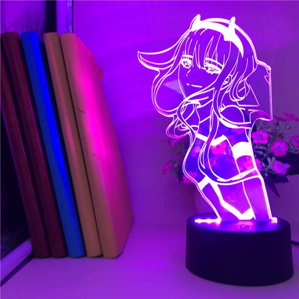 3D Illusion Night Light for Kids - 7 Color Changing LED Anime Table Lamp, Touch Control Bedroom Decor, Unique Gift for Children | Perfect for Nursery, Kids' Room, and Sleep Aid