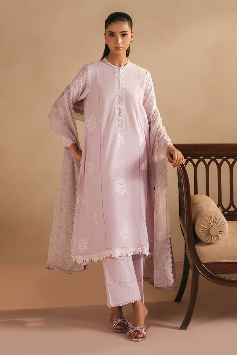 LAVENDER DREAM 3-Piece Embroidered Lawn Suit for Women | Floral Summer Outfit | Perfect for Weddings, Garden Parties & Casual Wear