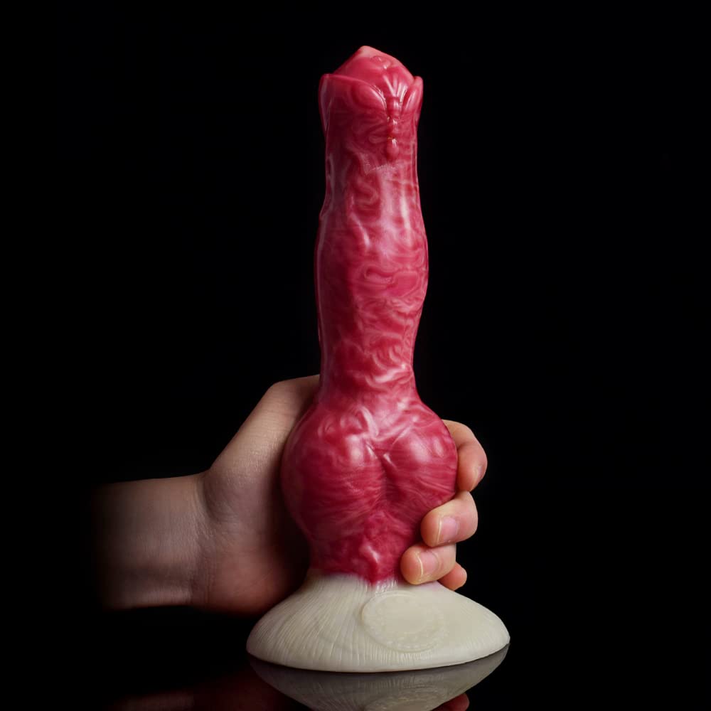 Premium Liquid Silicone Alien/Fido Dildo with Strong Suction Cup - Realistic BeHorny Adult Sex Toy for Solo Play & Couples Intimacy - Waterproof & Body-Safe for Shower, Bedroom & BDSM Scenes