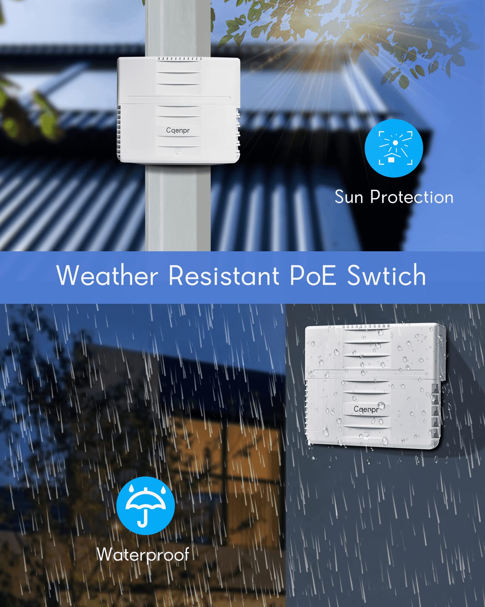 8 Port Gigabit PoE Switch with 120W Power - IEEE 802.3af/at/bt Compliant - Fanless Unmanaged Network Switch for Outdoor Security Cameras, IP Phones & Wireless Access Points - Plug & Play Installation for Home & Office Networks