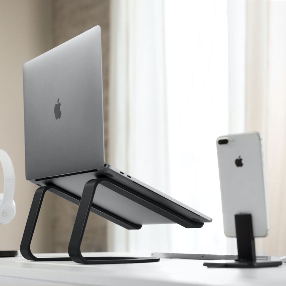 Twelve South Curve Stand for MacBook & Laptops - Adjustable Ergonomic Computer Riser for Home Office, Desk Work & Better Airflow