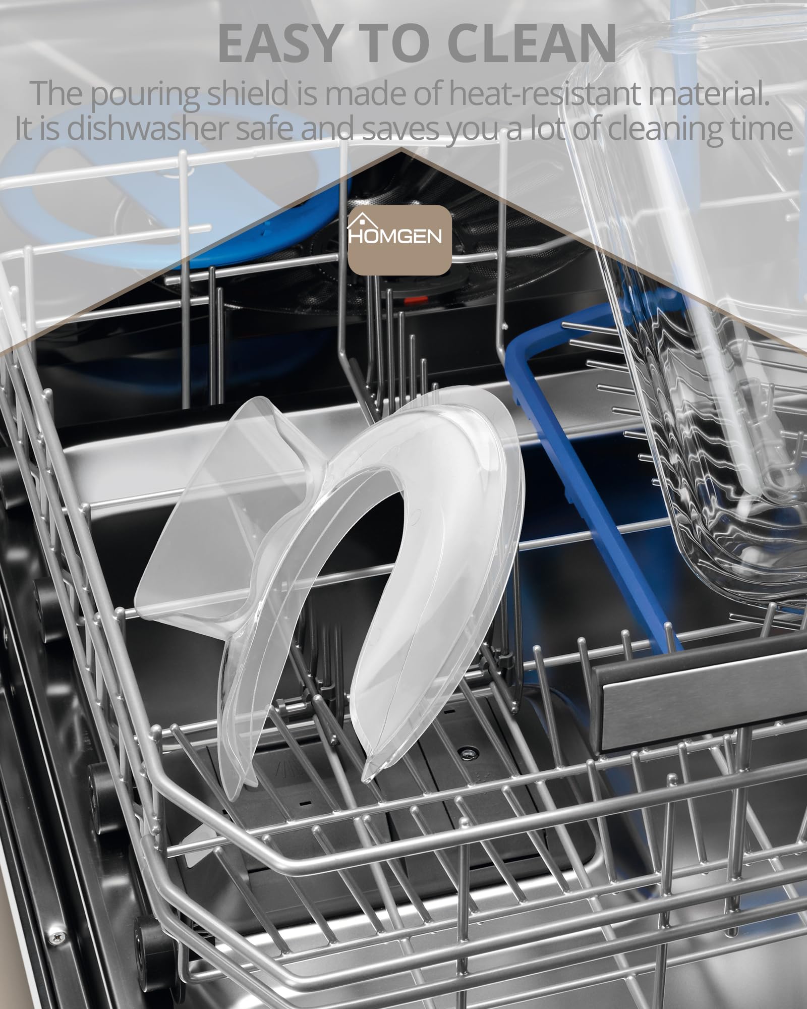 KitchenAid 4.5 & 5 Quart Pitcher Spout Cover - Clear Splash Guard for Tilt-Head Blenders - Perfect Fit for Stainless Steel Pitchers - Ideal for Smoothies, Soups & Sauces