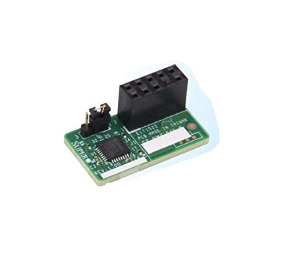 Supermicro AOM-TPM-9670H Horizontal SPI TPM 2.0 Module with Infineon 9670 Controller - Secure Hardware Encryption for Servers & Workstations