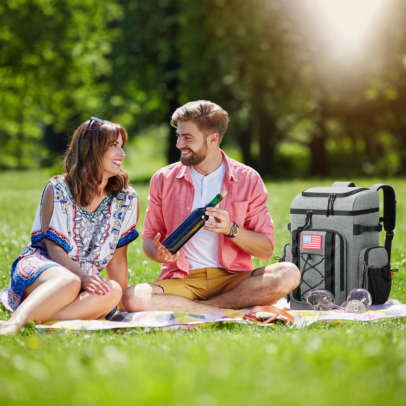 **Maelstrom Backpack Cooler - 35 Can Insulated Cooler Bag, Soft Lightweight Leakproof & Waterproof, Keeps Drinks Hot/Cold for 16 Hours - Perfect for Camping, Beach, Picnics & Outdoor Adventures (Grey)**
