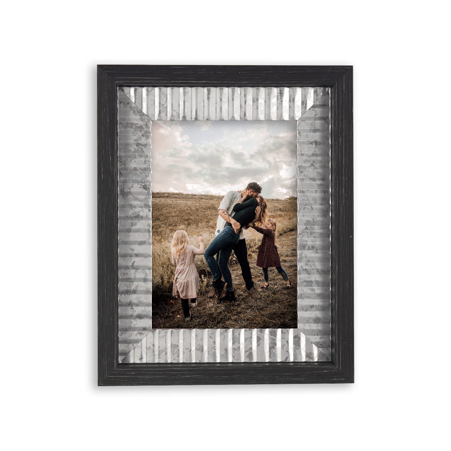 5x7 Rustic Picture Frame - Farmhouse Style with Tempered Glass for Wall & Table Display | Perfect for Wedding Gifts & Home Decor