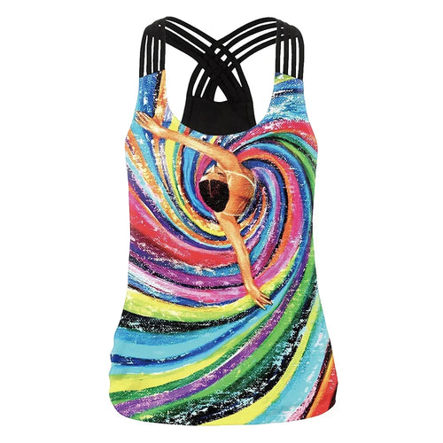 3D Printed Women's Summer Sport Vest - Quick Dry Yoga & Running Fitness Top for Active Lifestyles - Gym, Outdoor Workouts, Yoga Sessions