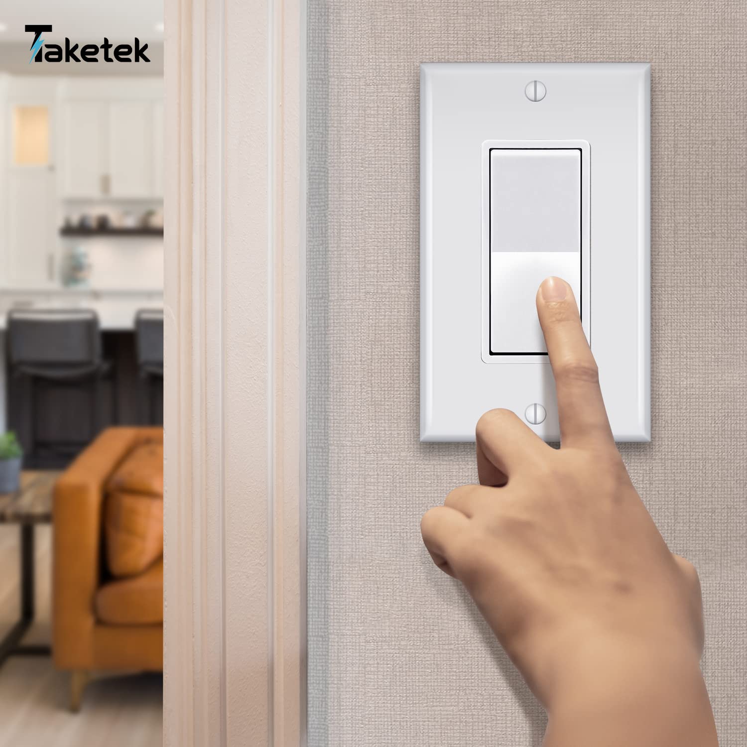 10 Pack White Decorator Wall Plates - Paddle Light Switch Covers for Rocker Switches & Receptacle Outlets | Single Gang Electrical Decora Faceplate Cover | Perfect for Home, Office & Commercial Decor