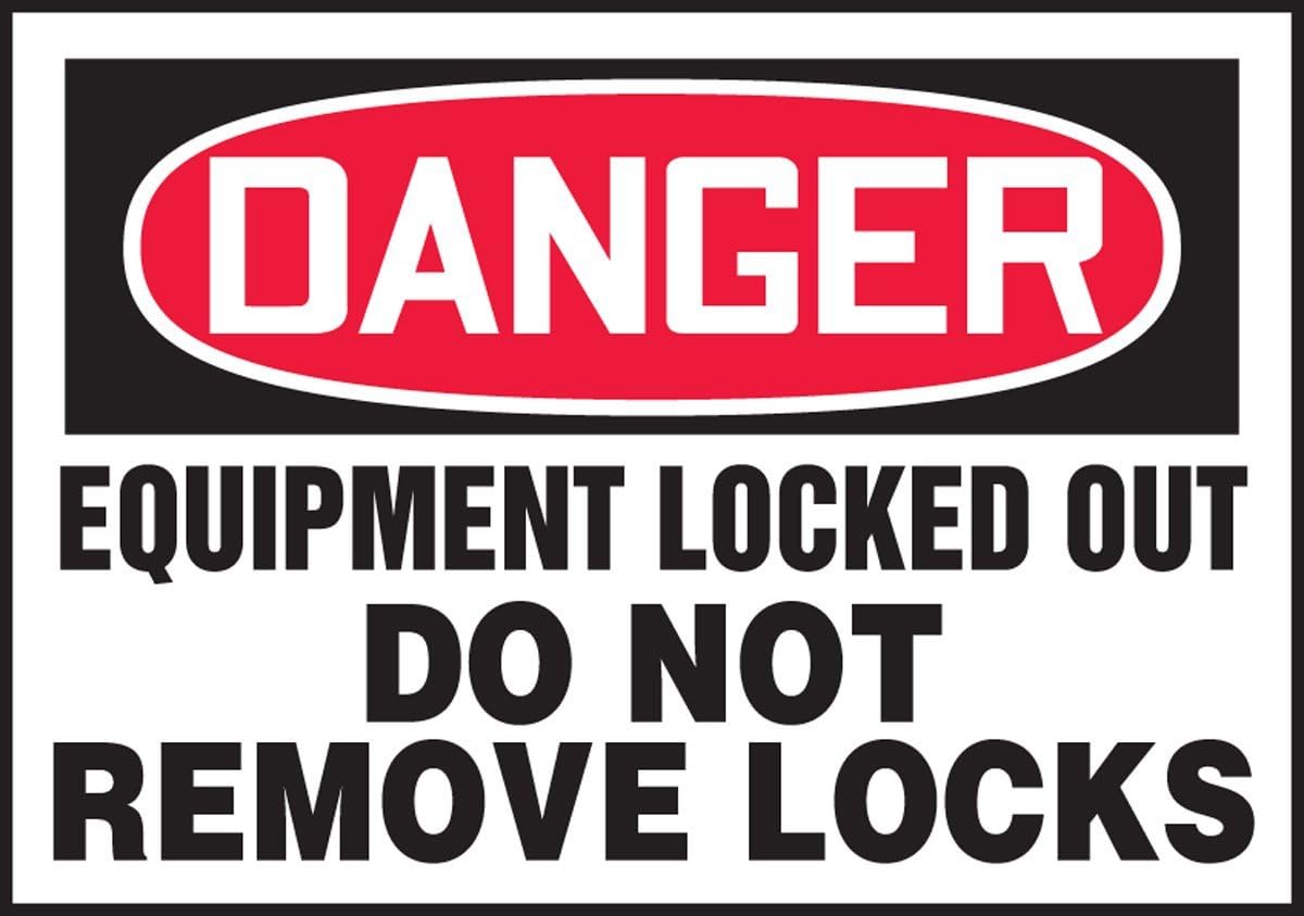 Equipment Locked Out DO NOT Remove Locks - Safety Warning Tags for Industrial Machinery & Electrical Panels | Perfect for Construction Sites, Factories & Maintenance Work