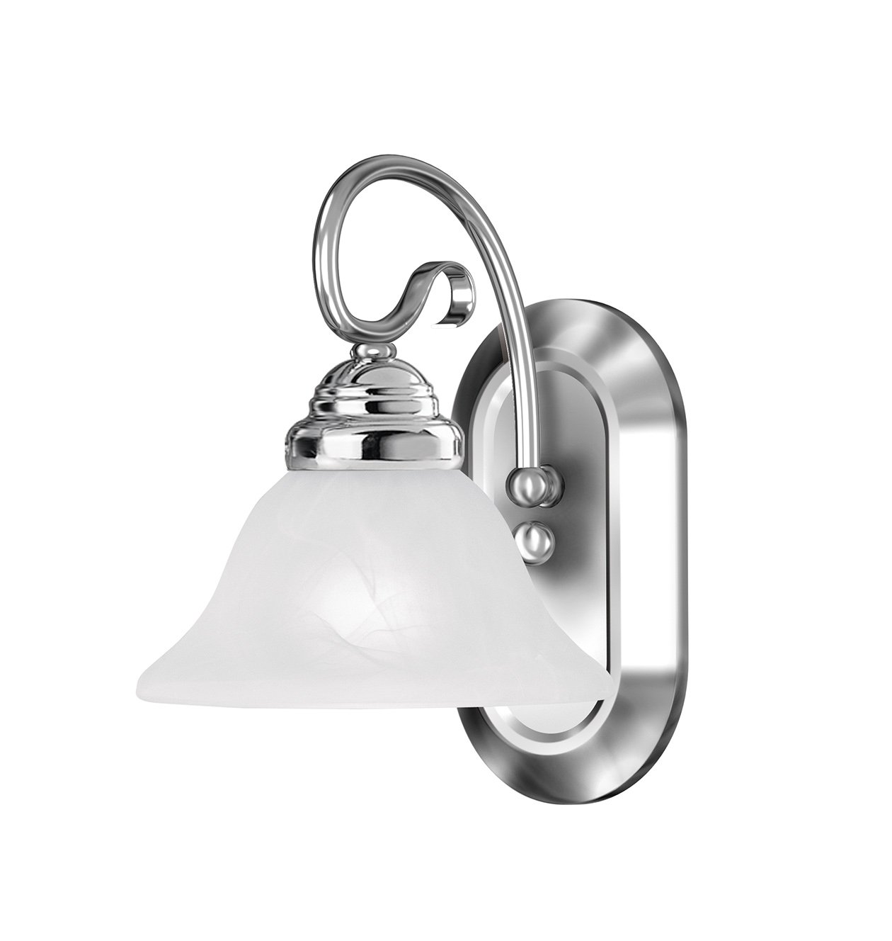 Livex Lighting 6101-05 Coronado 1-Light Bathroom Vanity Light Fixture in Chrome Finish - Perfect for Bathroom, Powder Room, and Spa Decor