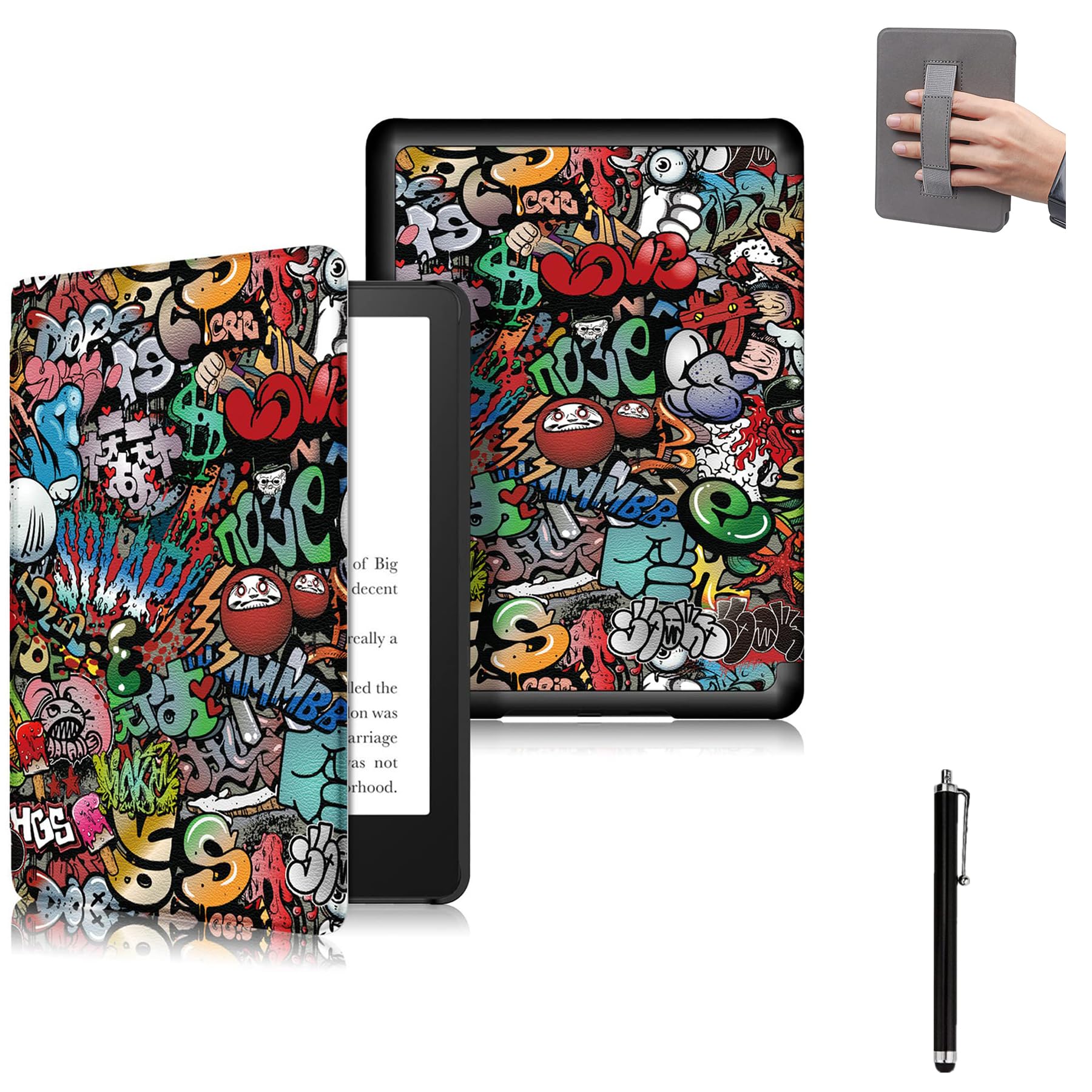 Premium Kindle Paperwhite 10th Gen Case (2018 Model PQ94WIF) - Ultra Lightweight Protective Cover with Hand Strap & Auto Sleep/Wake Feature - Perfect for Reading at Home, Travel & Outdoor Adventures