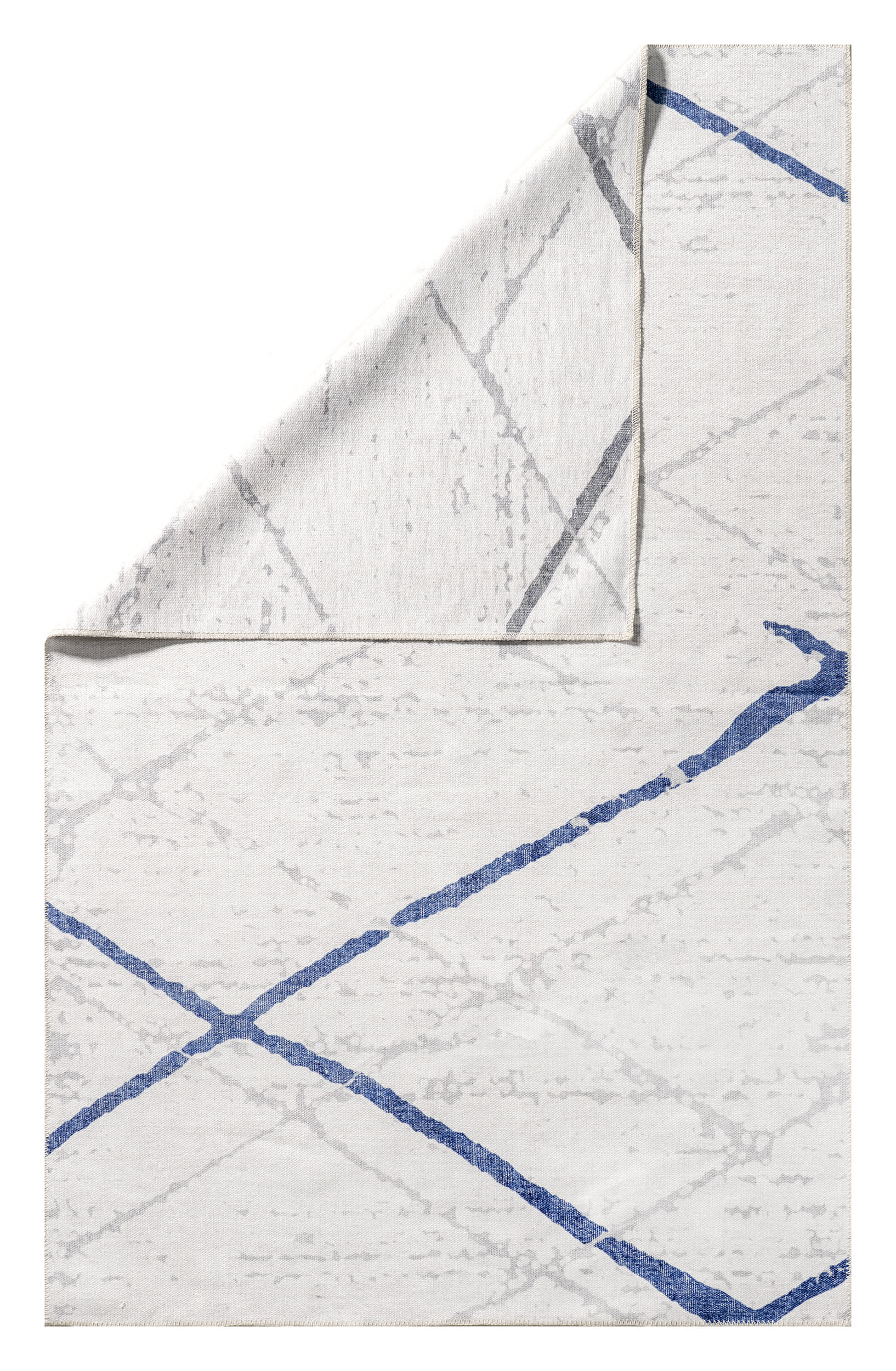 Claudetta Reversible Washable Rug - Soft Non-Slip Area Rug for Living Room, Bedroom, Nursery | Beige and Blue | Perfect for Home Decor, Kids Play Area, and Pet-Friendly Spaces