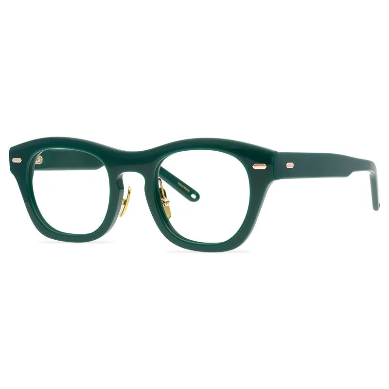 Stylish Unisex Black Acetate Square Eyeglasses Frame 9558 - Perfect for Work, Reading & Fashion Accessories