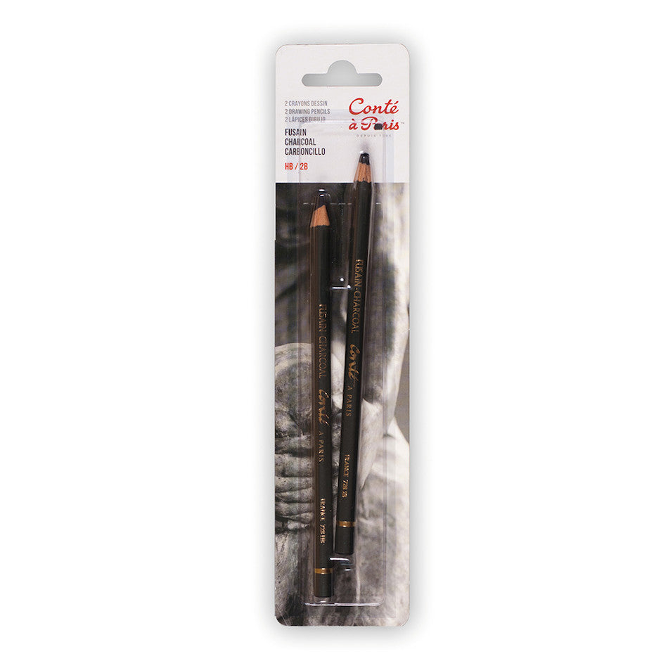 Conté à Paris Charcoal Sketching Pencils Set of 2 - HB & 2B for Professional Drawing & Sketching | Perfect for Artists, Students & Sketching Enthusiasts