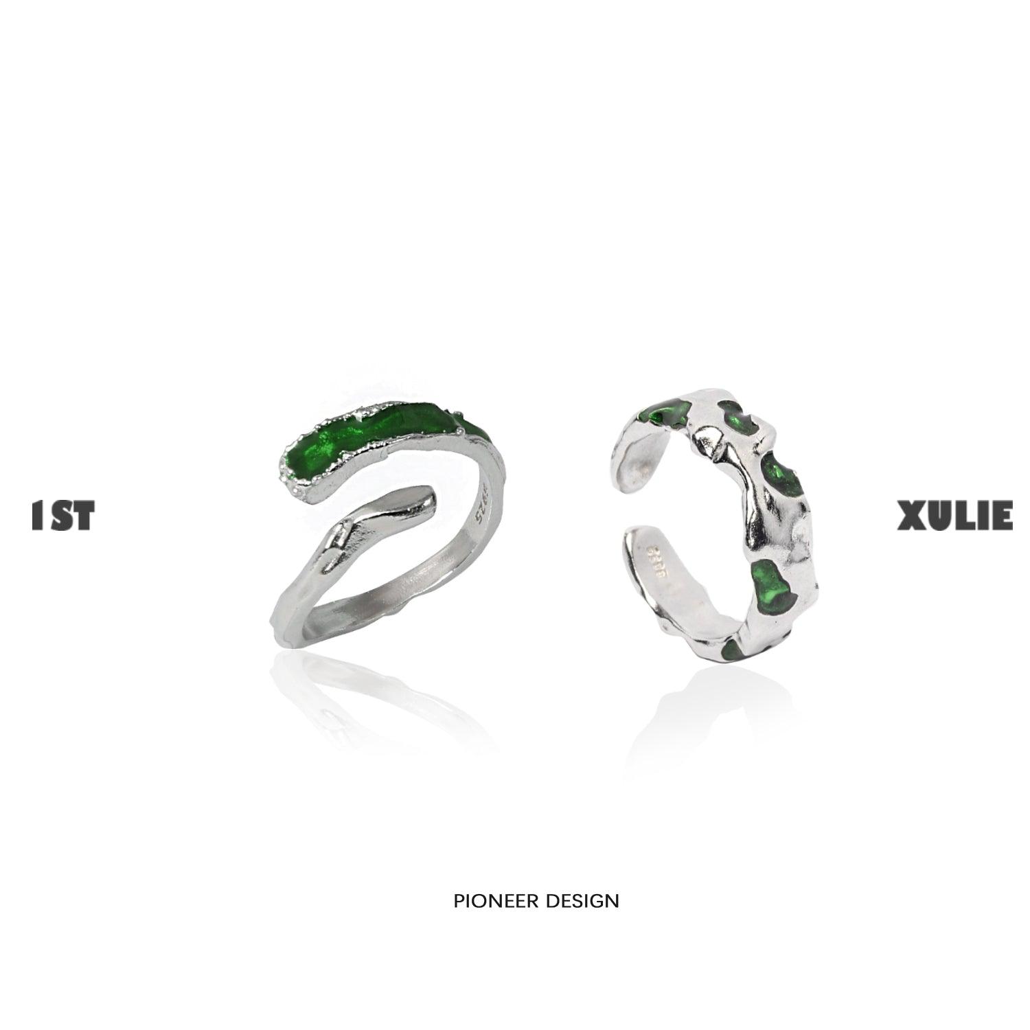 Slytherin House Sterling Silver Adjustable Ring | Harry Potter Inspired Jewelry | Perfect for Fans, Cosplay & Everyday Wear