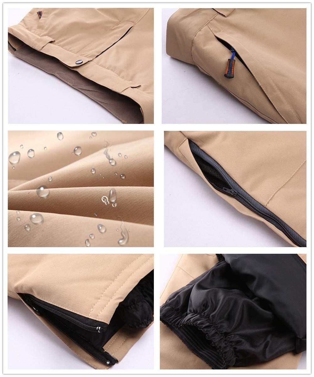 **HOTIAN Men's Waterproof Ski Jacket - Insulated Winter Snowsuit for Outdoor Activities - Perfect for Skiing, Snowboarding & Cold Weather Adventures**