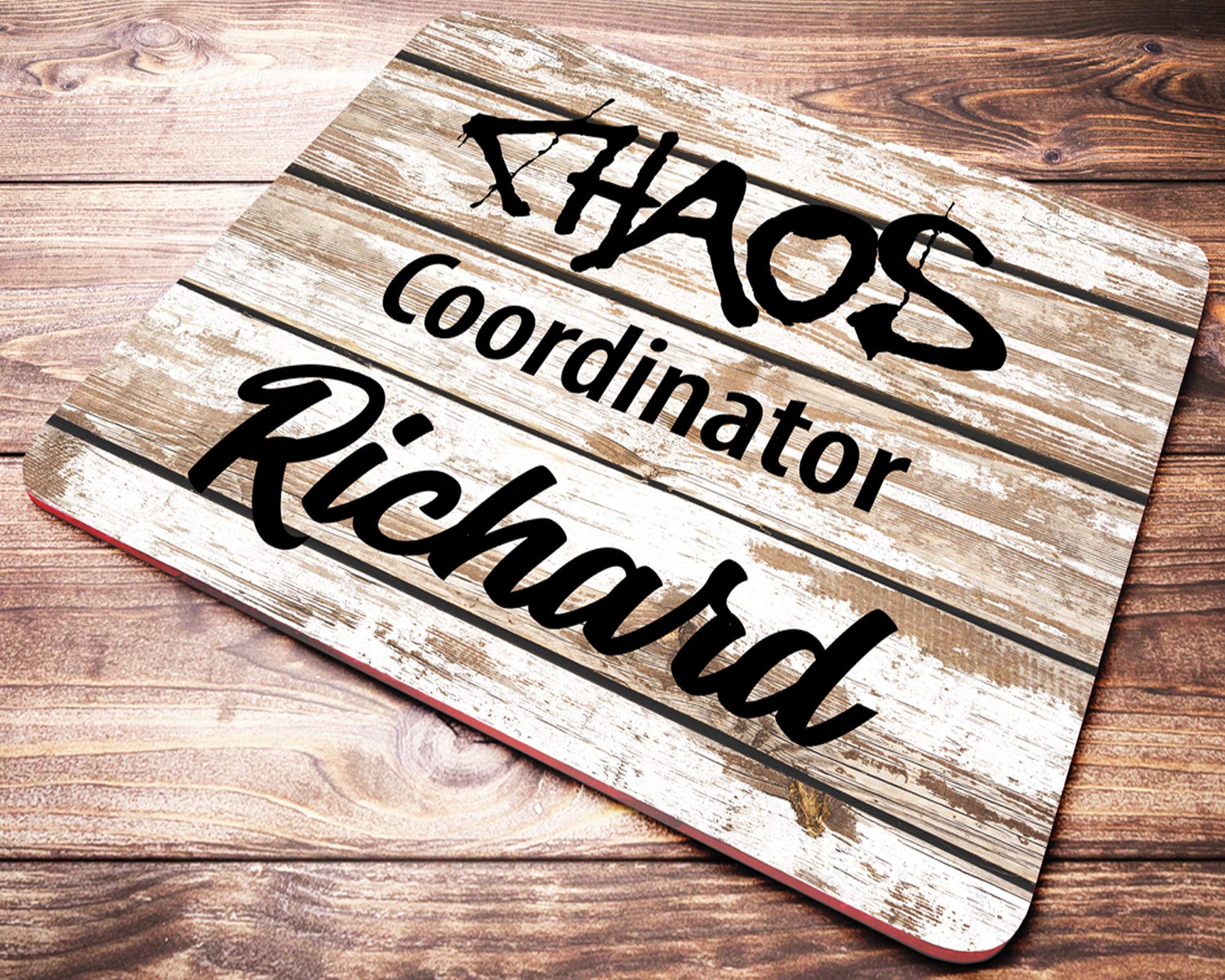 Funny Personalized Mouse Pad for Men - Chaos Coordinator Custom Desk Gift for Coworkers | Office Humor, Gaming & Work Accessories
