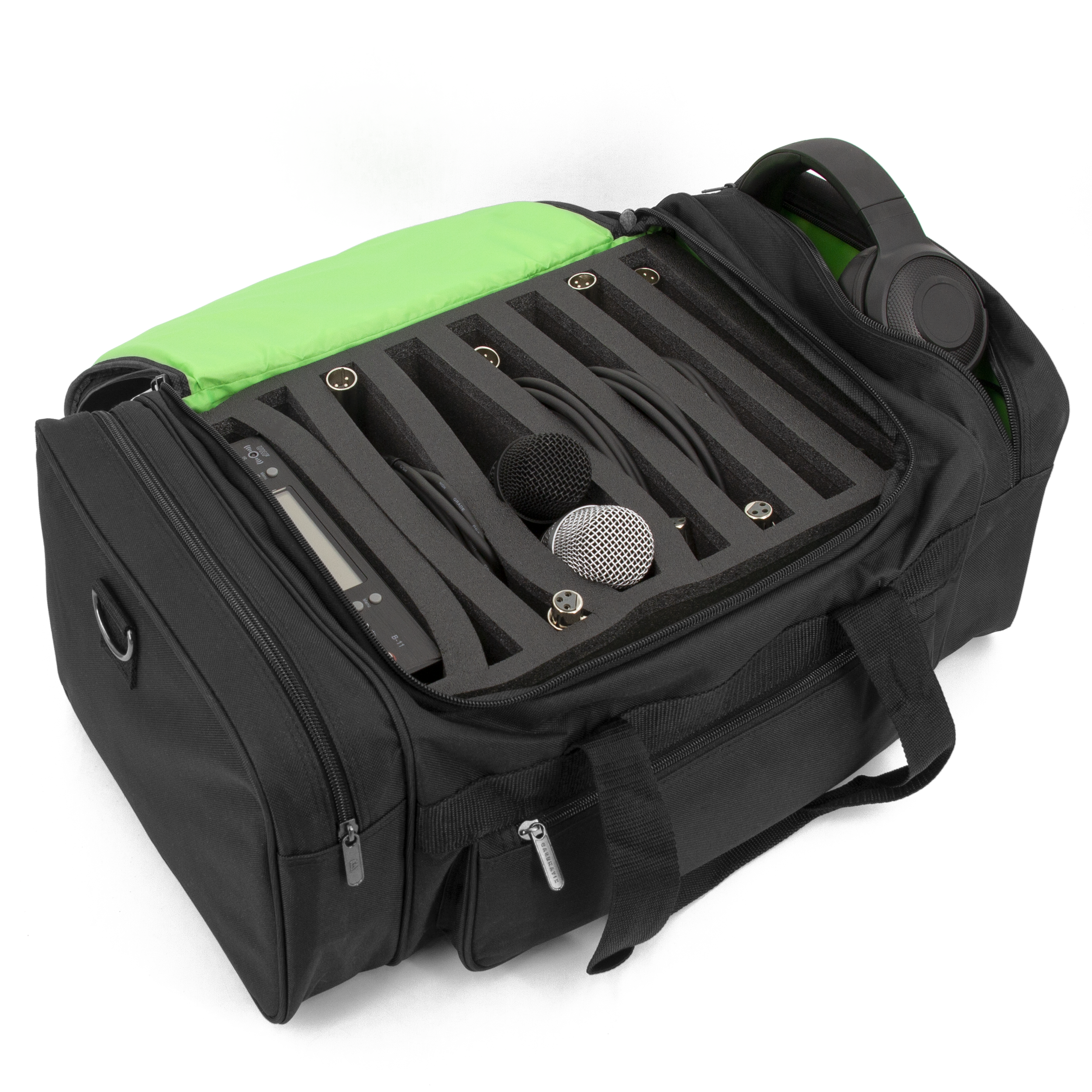 Premium CASEMATIX Microphone Case Gig Bag for DJ Equipment & Audio Accessories - Durable Storage for Wireless Mics, Receivers, Cables & Mixers - Perfect for Studio, Live Performances & Travel Protection
