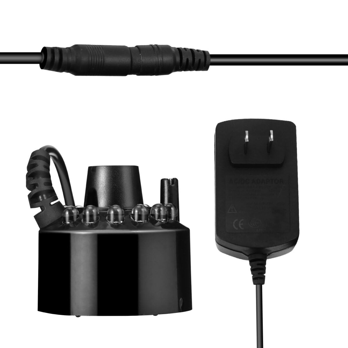Submersible LED Fog Maker Pump with Fountain Lights for Aquarium & Fish Tank - Mini Water Atomizer with Mist Effect & Decorative Lighting - Perfect for Home Decor, Ponds, and Indoor Water Features