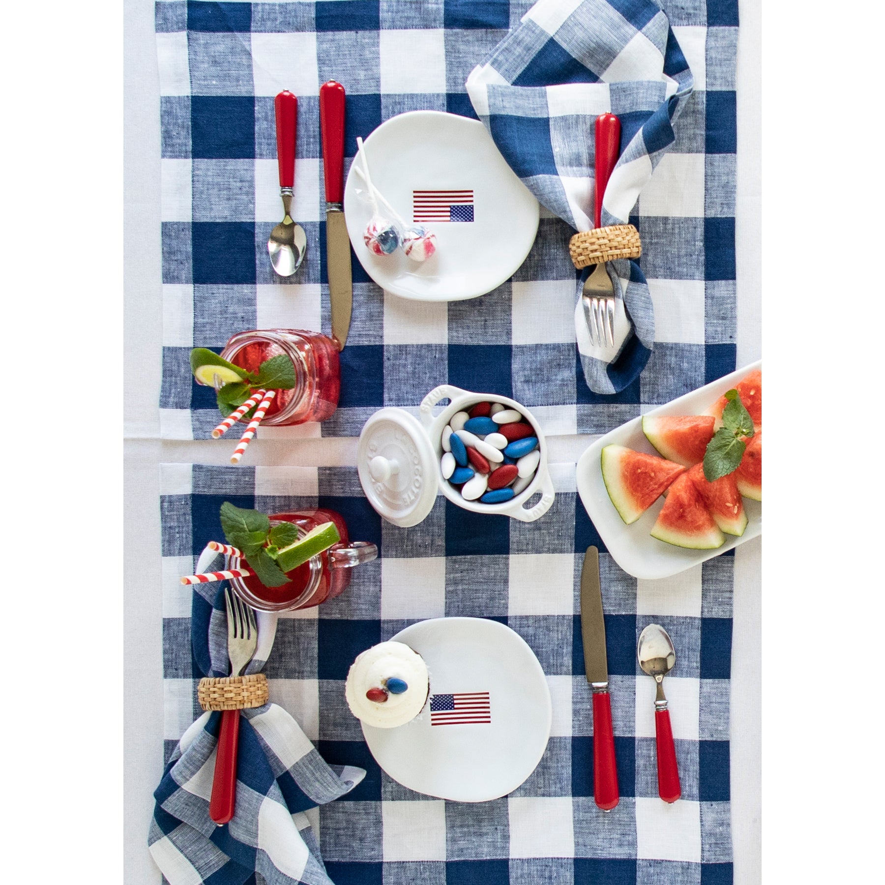 Buffalo Check Cotton Napkins - Set of 4 Premium Dinner Napkins for Holiday Table Setting, Christmas Decor & Farmhouse Dining - Reusable & Washable